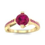 Cathedral Illusion Bypass Ruby Engagement Ring (0.83 CTW) Top Dynamic View