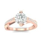 Cathedral Illusion Bypass Diamond Engagement Ring (0.83 CTW) Top Dynamic View