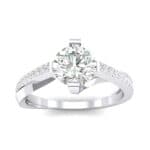 Cathedral Illusion Bypass Crystal Engagement Ring (0.83 CTW) Top Dynamic View