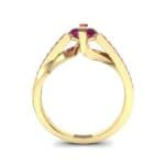 Cathedral Illusion Bypass Ruby Engagement Ring (0.83 CTW) Side View