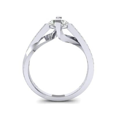 Cathedral Illusion Bypass Diamond Engagement Ring (0.83 CTW) Side View