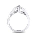 Cathedral Illusion Bypass Crystal Engagement Ring (0.83 CTW) Side View