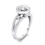 Gilda Split Shank Halo Crystal Engagement Ring (1.39 CTW) Perspective View