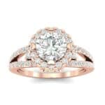 Gilda Split Shank Halo Diamond Engagement Ring (1.39 CTW) Top Dynamic View