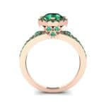 Gilda Split Shank Halo Emerald Engagement Ring (1.39 CTW) Side View