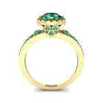 Gilda Split Shank Halo Emerald Engagement Ring (1.39 CTW) Side View