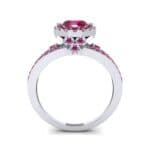 Gilda Split Shank Halo Ruby Engagement Ring (1.39 CTW) Side View