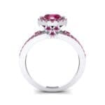Gilda Split Shank Halo Ruby Engagement Ring (1.39 CTW) Side View