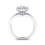 Gilda Split Shank Halo Crystal Engagement Ring (1.39 CTW) Side View