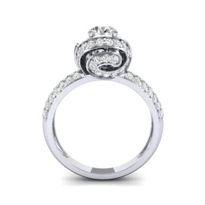 Triple Pave Grotto Diamond Engagement Ring (1.31 CTW) Side View