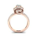 Triple Pave Grotto Diamond Engagement Ring (1.31 CTW) Side View