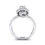 Triple Pave Grotto Crystal Engagement Ring (1.31 CTW) Side View