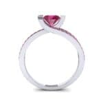 Asymmetrical Three-Prong Ruby Engagement Ring (1.17 CTW) Side View