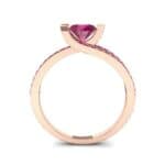 Asymmetrical Three-Prong Ruby Engagement Ring (1.17 CTW) Side View