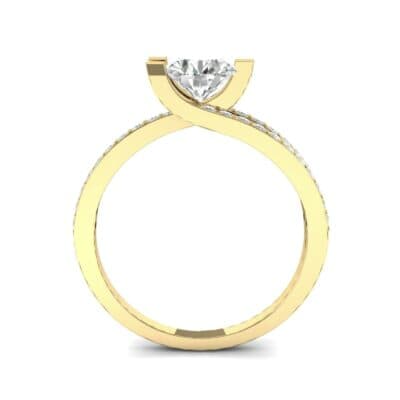 Asymmetrical Three-Prong Diamond Engagement Ring (1.17 CTW) Side View