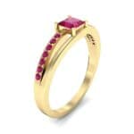 Princess-Cut Bypass Ruby Engagement Ring (0.53 CTW) Perspective View
