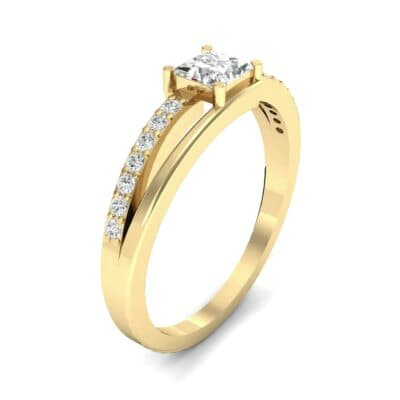 Princess-Cut Bypass Diamond Engagement Ring (0.53 CTW) Perspective View