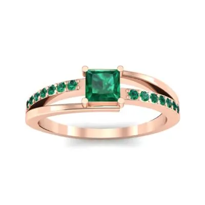 expositie mosterd Verantwoordelijk persoon Princess-Cut Bypass Emerald Engagement Ring (0.53 CTW) | ICONIC expositie mosterd Verantwoordelijk persoon Princess-Cut Bypass Emerald Engagement Ring (0.53 CTW) | ICONIC