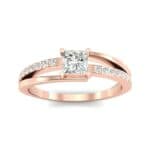 Princess-Cut Bypass Diamond Engagement Ring (0.53 CTW) Top Dynamic View