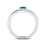 Princess-Cut Bypass Emerald Engagement Ring (0.53 CTW) Side View