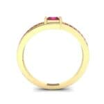 Princess-Cut Bypass Ruby Engagement Ring (0.53 CTW) Side View
