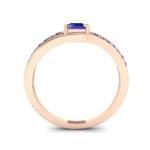 Princess-Cut Bypass Blue Sapphire Engagement Ring (0.53 CTW) Side View