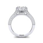 Princess Three-Sided Pave Diamond Engagement Ring (1 CTW) Side View