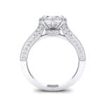 Princess Three-Sided Pave Crystal Engagement Ring (1 CTW) Side View