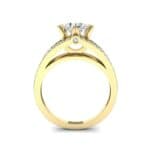 Split Shank Cathedral Diamond Engagement Ring (1 CTW) Side View