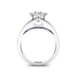 Split Shank Cathedral Crystal Engagement Ring (1 CTW) Side View