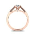 Pave Loop Shank Solitaire Diamond Engagement Ring (1.02 CTW) Side View