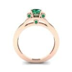 Pave Scroll Solitaire Emerald Engagement Ring (1.22 CTW) Side View