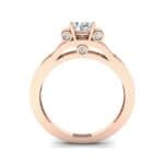 Pave Scroll Solitaire Diamond Engagement Ring (1.22 CTW) Side View