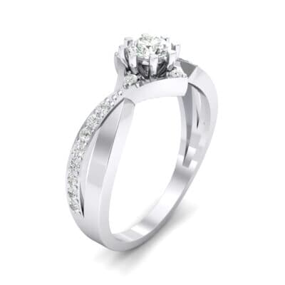 Natale Cross Shank Diamond Engagement Ring (0.88 CTW) Perspective View
