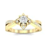 Natale Cross Shank Diamond Engagement Ring (0.88 CTW) Top Dynamic View