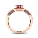 Natale Cross Shank Ruby Engagement Ring (0.88 CTW) Side View