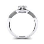 Natale Cross Shank Crystal Engagement Ring (0.88 CTW) Side View