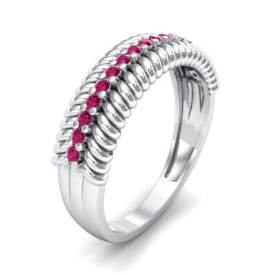 Athena Rope Border Ruby Ring (0.26 CTW) Perspective View