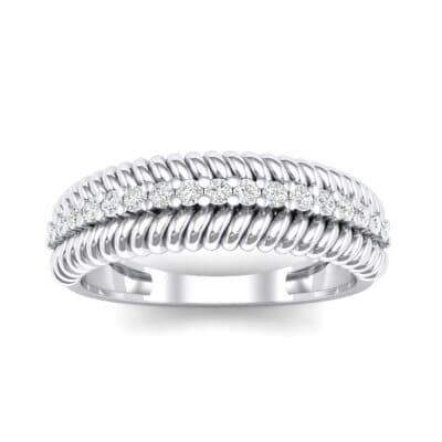 Athena Rope Border Crystal Ring (0.26 CTW) Top Dynamic View