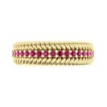 Athena Rope Border Ruby Ring (0.26 CTW) Top Flat View