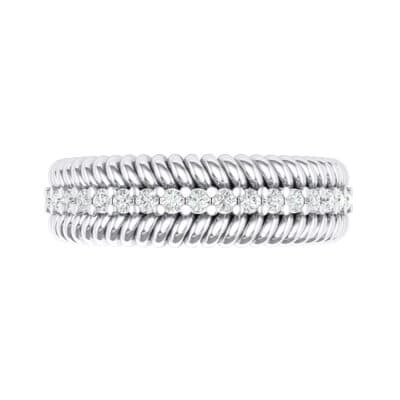 Athena Rope Border Crystal Ring (0.26 CTW) Top Flat View