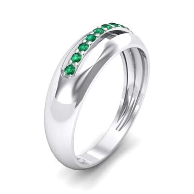 Domed Skyway Emerald Ring (0.15 CTW) Perspective View
