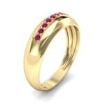 Domed Skyway Ruby Ring (0.15 CTW) Perspective View