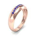 Domed Skyway Blue Sapphire Ring (0.15 CTW) Perspective View