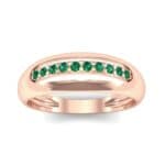 Domed Skyway Emerald Ring (0.15 CTW) Top Dynamic View