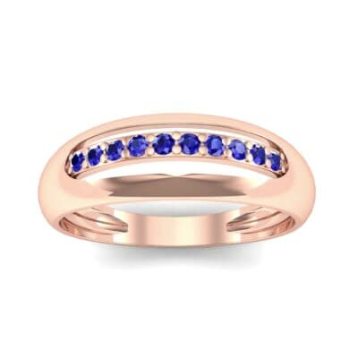 Domed Skyway Blue Sapphire Ring (0.15 CTW) Top Dynamic View