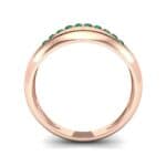 Domed Skyway Emerald Ring (0.15 CTW) Side View