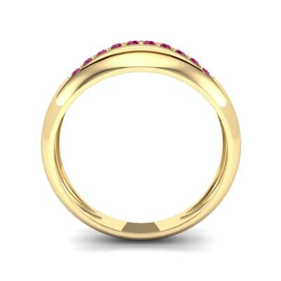 Domed Skyway Ruby Ring (0.15 CTW) Side View