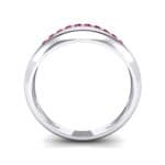 Domed Skyway Ruby Ring (0.15 CTW) Side View