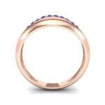 Domed Skyway Blue Sapphire Ring (0.15 CTW) Side View